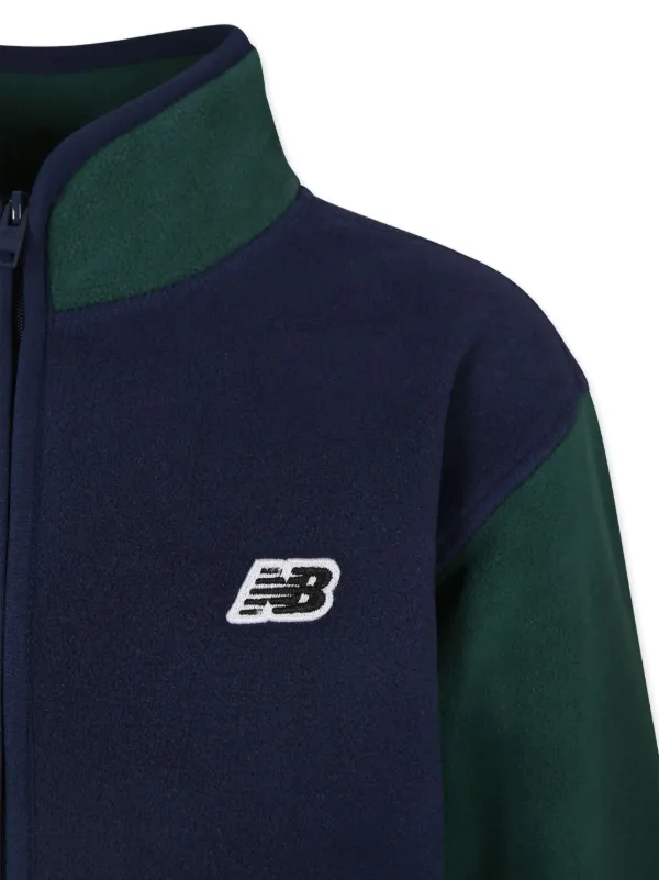 New Balance Kids polar fleece zip up Jacket Blue FARFETCH IE