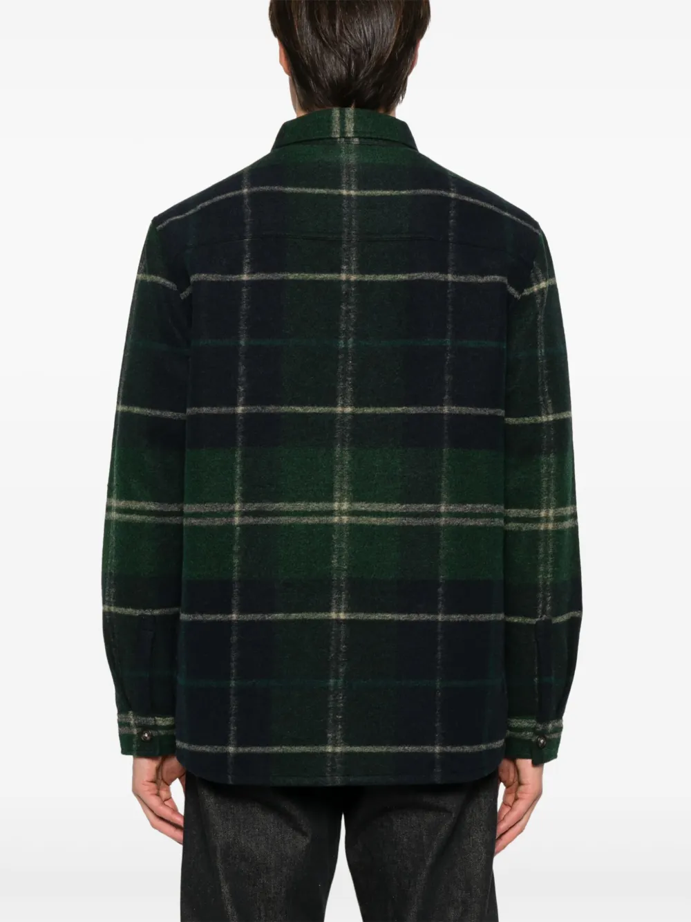Barbour Shirtjack met tartan ruit Groen