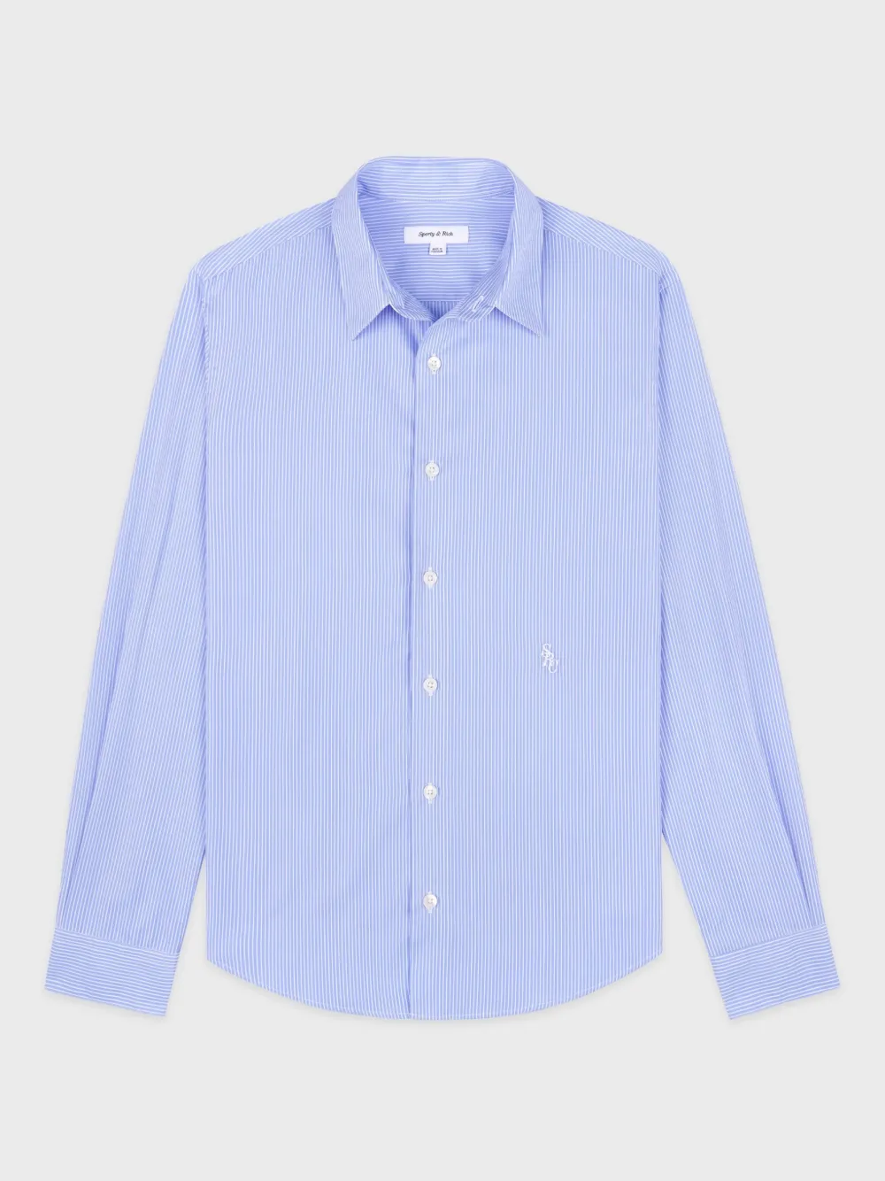 Sporty And Rich Striped Button-up Shirt In Blau