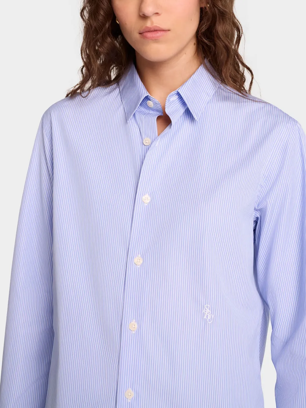 Sporty & Rich Gestreept blouse Blauw