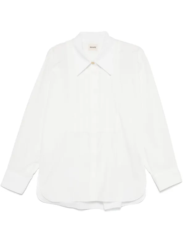 Khaite Pintuck-detailed Shirt in White