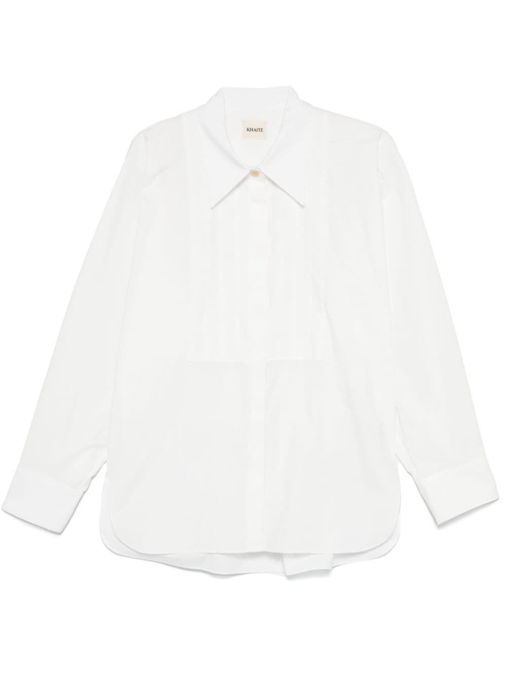 Shop Khaite Pintuck-detailed Shirt In White