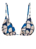 Lenny Niemeyer Cascais-print bikini top - White