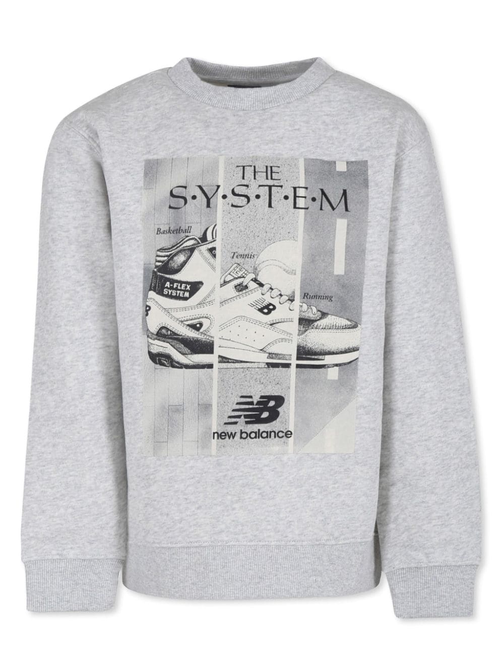 New Balance Kids graphic-print sweatshirt - Grigio