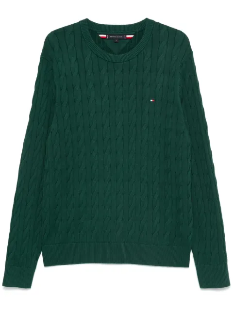 Tommy Hilfiger cable-knit crew-neck sweater