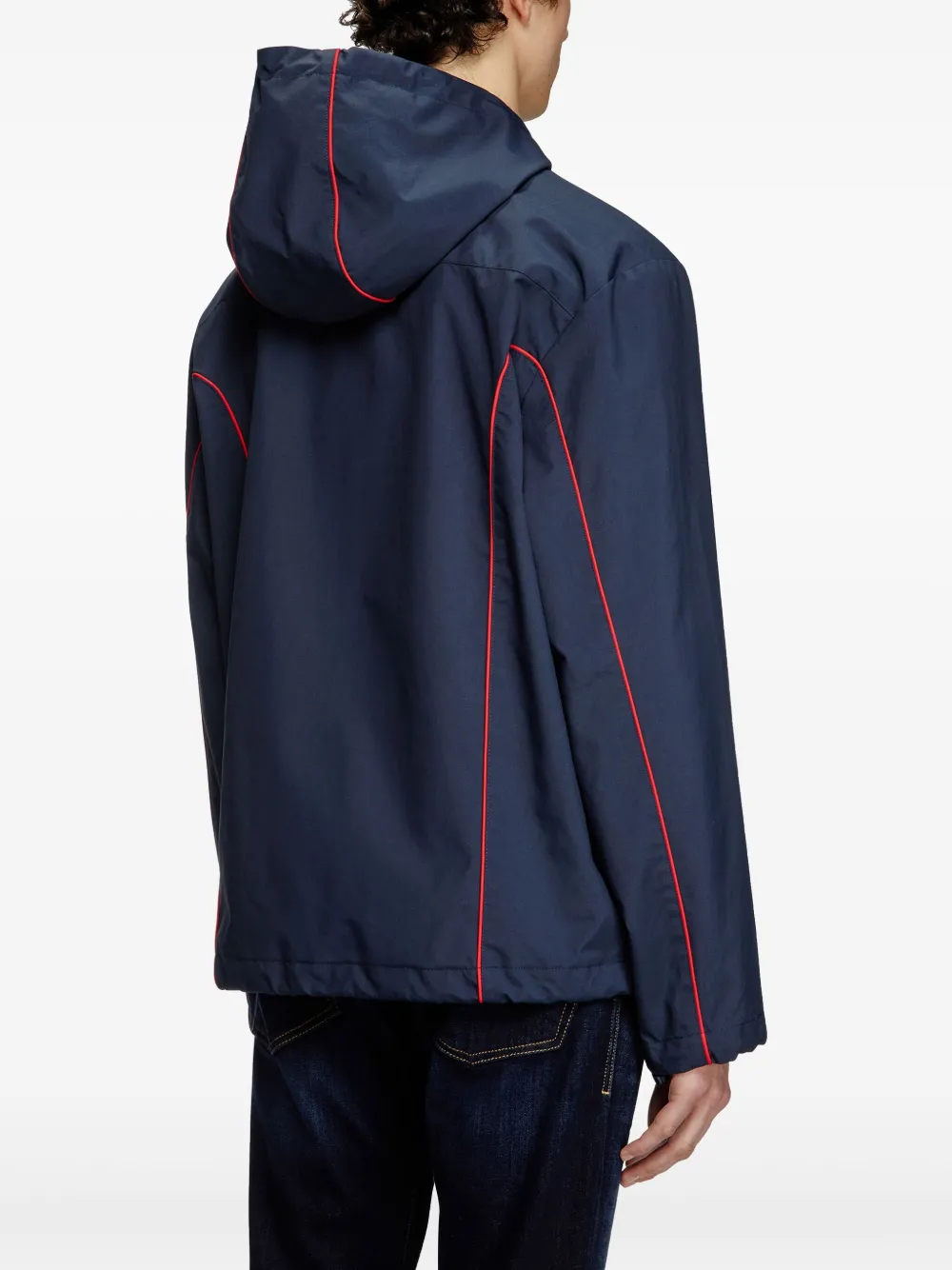 Diesel J-Hives jack met capuchon Blauw