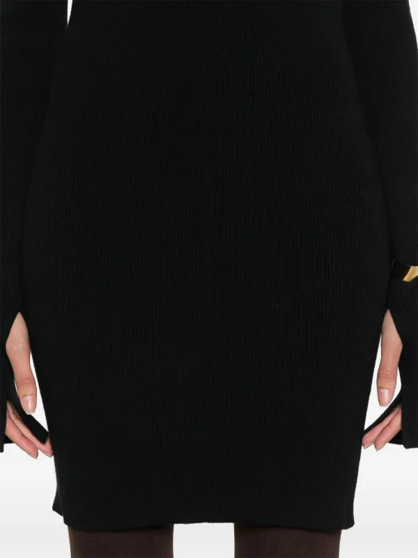 FENDI リブニット ミニドレス | ブラック | FARFETCH JP