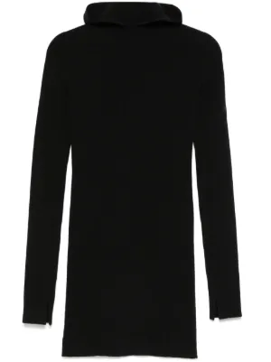 フェンディFENDI ロゴ　ハイネックのタイトフィット黒ミニワンピース FENDI ribbed-knit Mini Dress | Black | FARFETCH