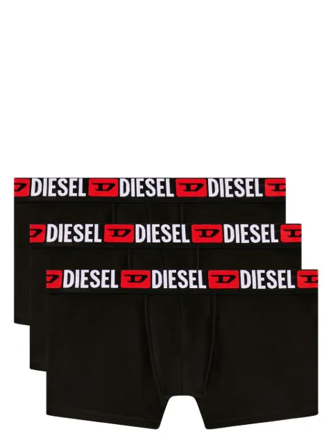 Diesel set de  tres piezas de ropa interior con logo en la pretina