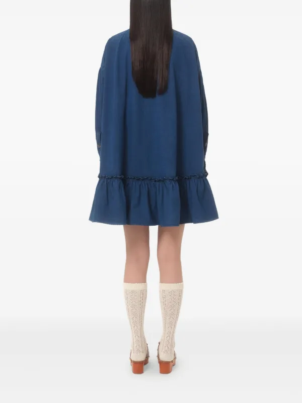 valentino denim dress Valentino, Belted denim polo dress, Women, Blue, US 12, Dresses, Cotton