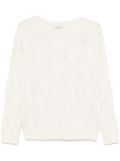 Bruno Manetti cable-knit sweater - White