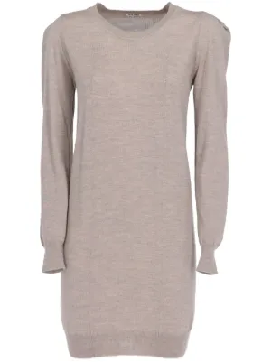 ENTIRE STUDIOS Longsleeve Mini Dress | Grey | FARFETCH