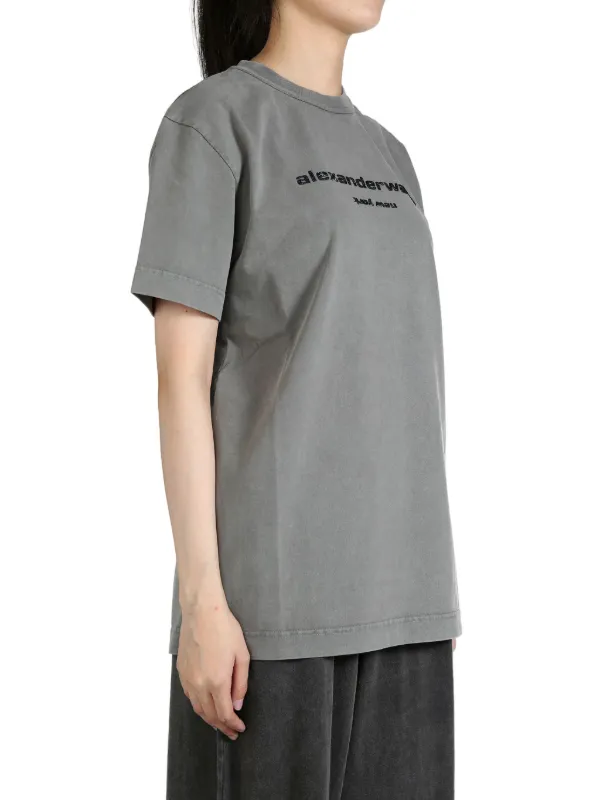 Alexander Wang logo-print T-shirt | Grey | FARFETCH
