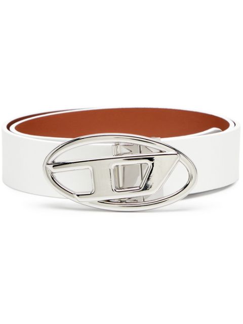 Diesel B-1DR logo-buckle leather belt Women