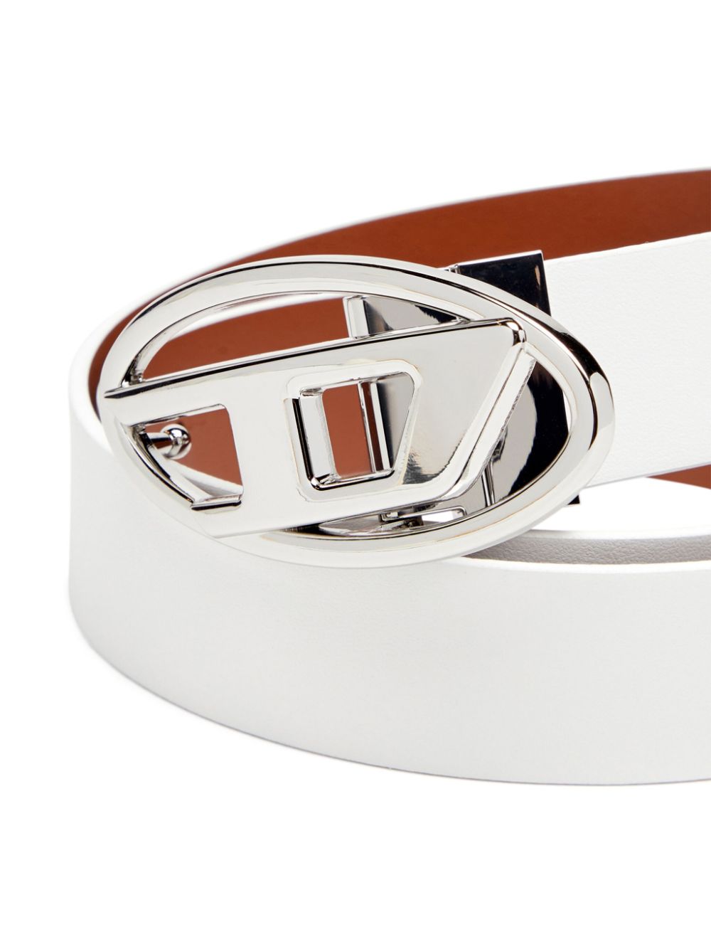 Diesel B-1DR logo-buckle leather belt Women