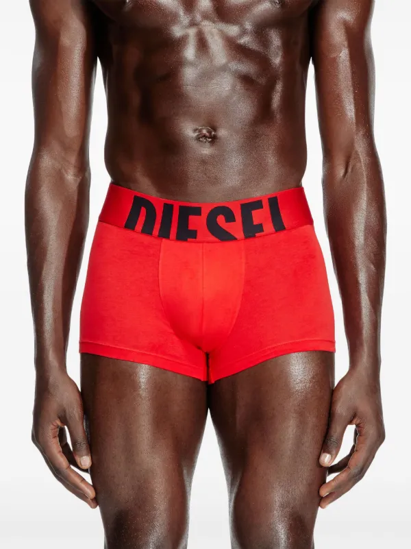 *DIESEL*ロゴデザイン ボクサーパンツ Diesel ロゴウエスト ボクサーパンツ セット | レッド | FARFETCH JP