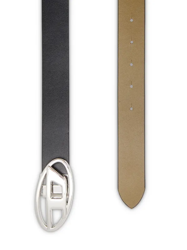 Diesel B-1DR logo-buckle Leather Belt | Black | FARFETCH