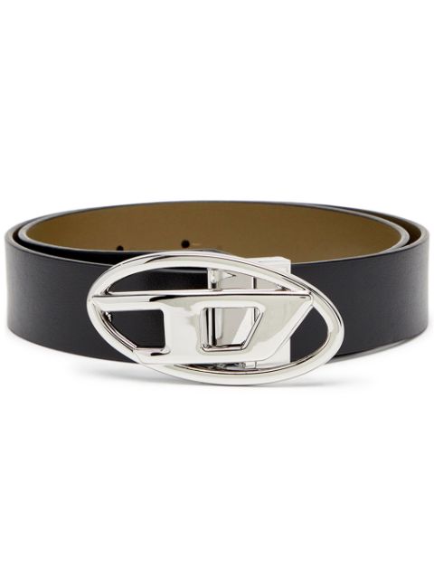 Diesel B-1DR logo-buckle leather belt Women