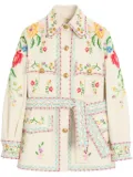 Valentino Garavani embroidered denim jacket - White