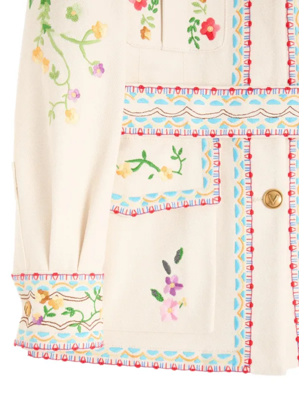 ジャケット Valentino Garavani Embroidered Denim Jacket Valentino Garavani Embroidered Denim Jacket - ShopStyle