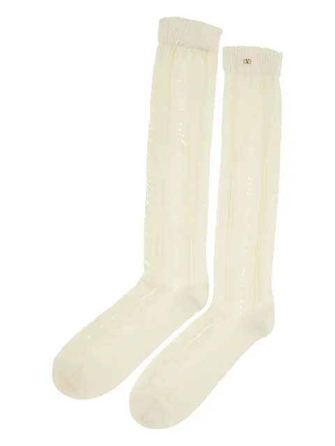Valentino Garavani VLogo perforated socks