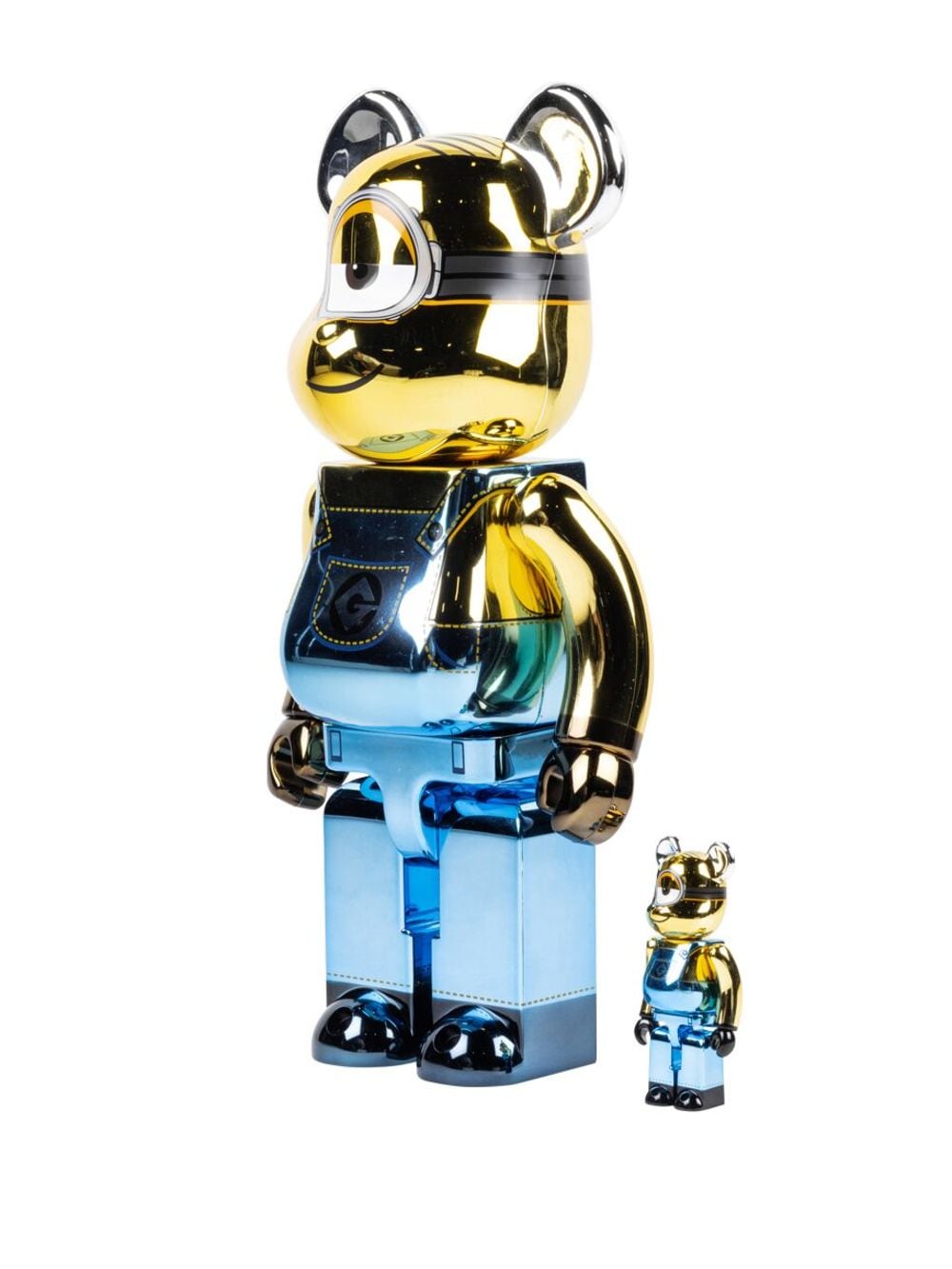 MEDICOM TOY x Minions Stuart Chrome Ver. 100% en 400% beelden - Blauw