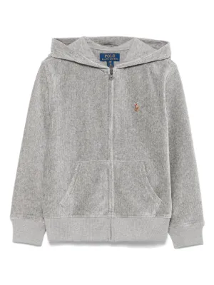 POLO RALPH LAUREN KIDS Polo Pony zip-up Hoodie | Grey | FARFETCH
