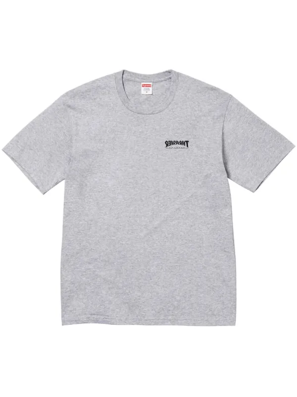 Supreme x Thrasher Cross Grey T shirt Grey FARFETCH TR