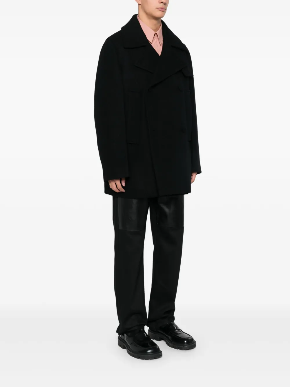  Jil Sander Kaban Wool Coat - Black 