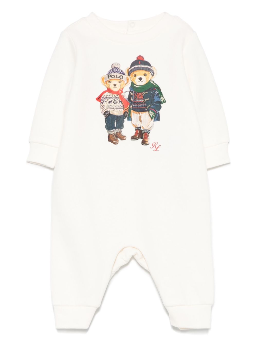 POLO RALPH LAUREN KIDS Polo Bear romper - White