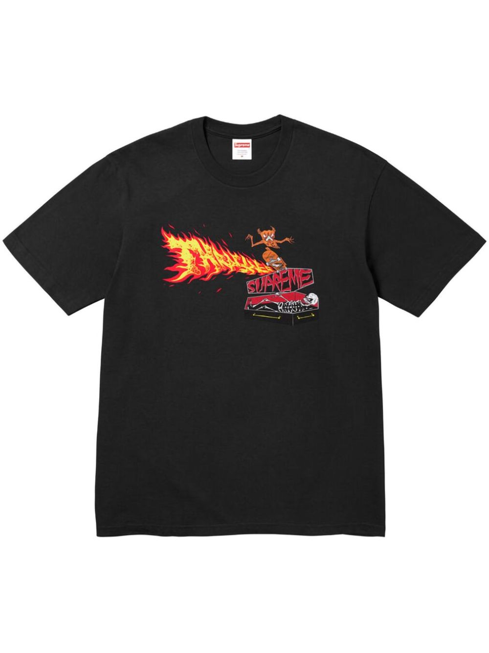 Supreme x Thrasher Back Tail "Black" T-shirt Zwart