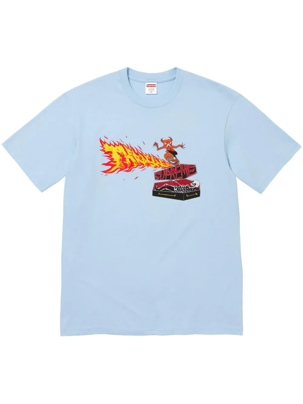 Supreme x Thrasher Back Tail "Blue" T-shirt Blauw