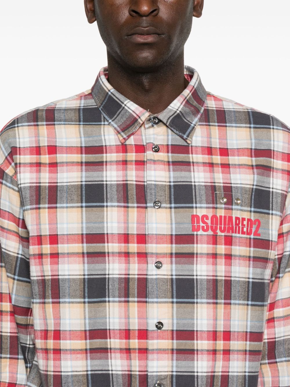 Shop Dsquared2 Rugged Shirt In Red