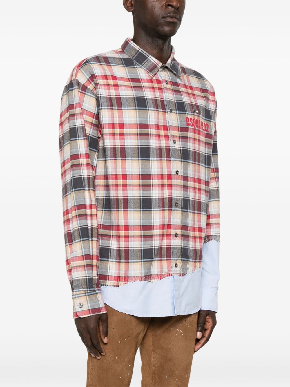 Shop Dsquared2 Rugged Shirt In Red