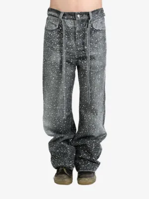 BIRTH OF ROYAL CHILD rhinestone-embellished wide-leg Jeans