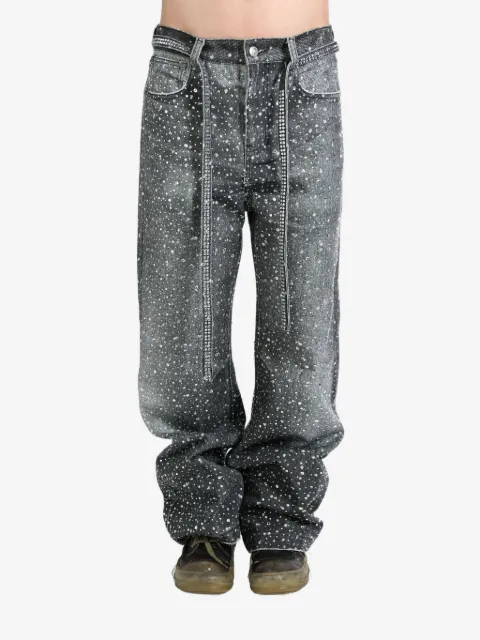 BIRTH OF ROYAL CHILD crystal-embellished washed loose-fit jeans