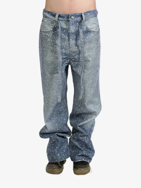 BIRTH OF ROYAL CHILD rhinestone-embellished wide-leg jeans