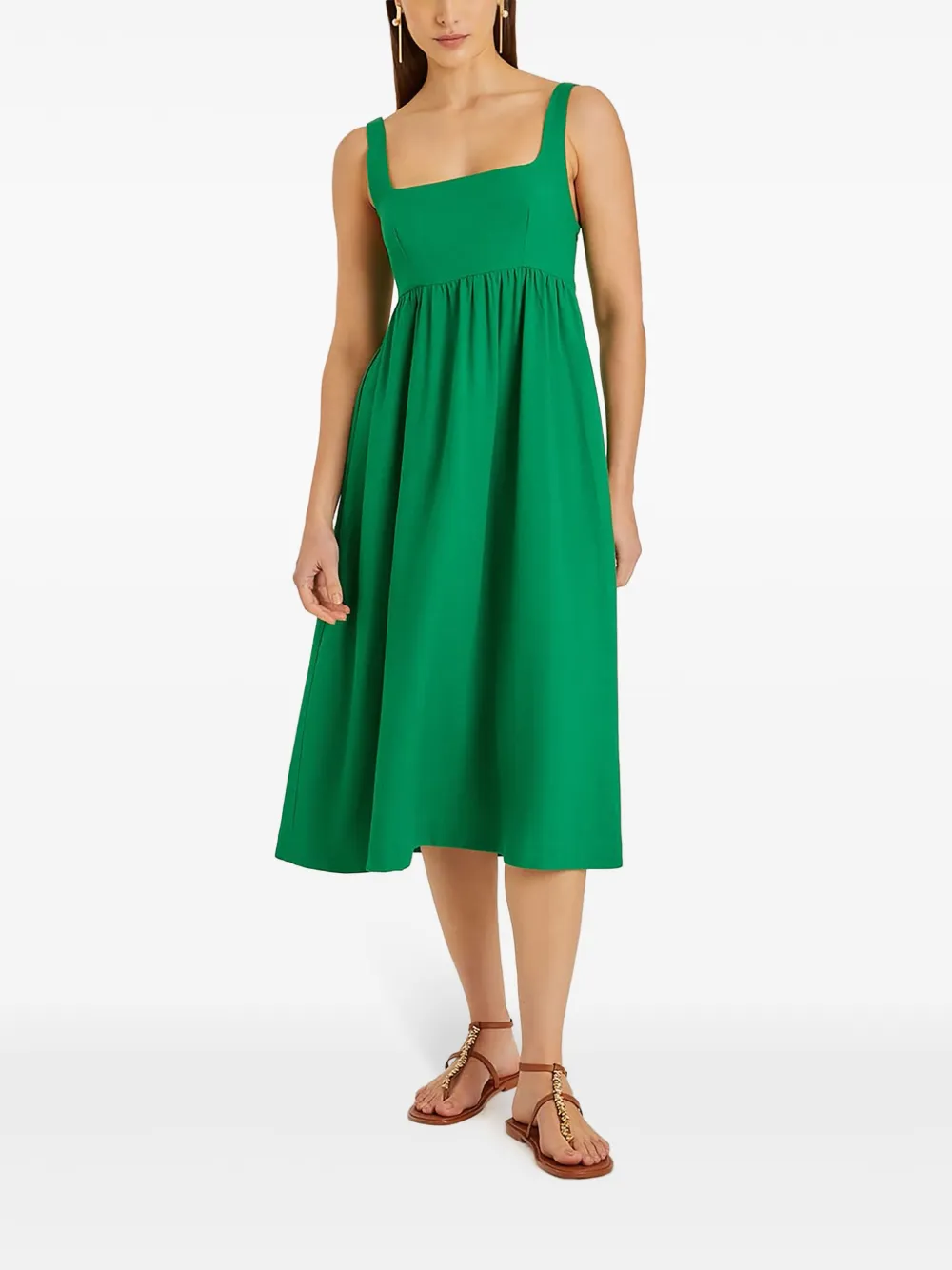 Lenny Niemeyer Midi-jurk met ruches - Groen