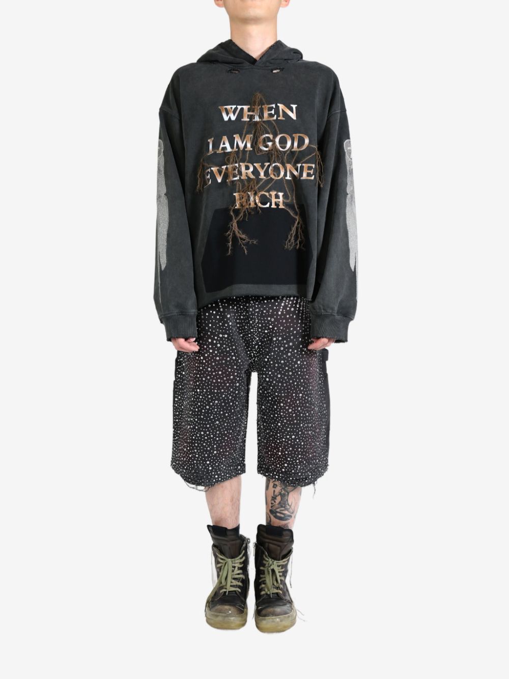 text-print hoodie