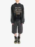 BIRTH OF ROYAL CHILD text-print hoodie - Black