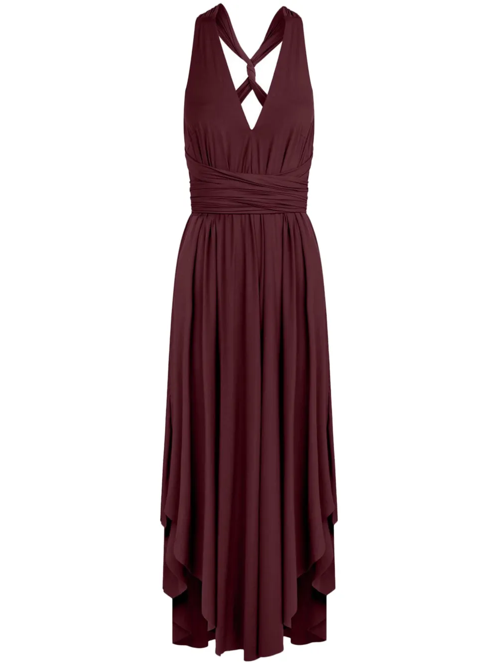 Lenny Niemeyer Vestido midi franzido | Marrom | Image 1