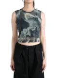 Alexander Wang sheer crop top - Black