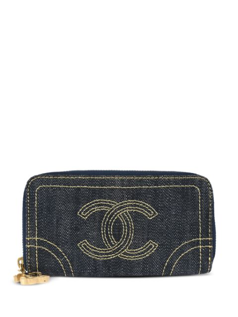 Cheap HOT SALE CHANEL 2006 CC denim wallet Women