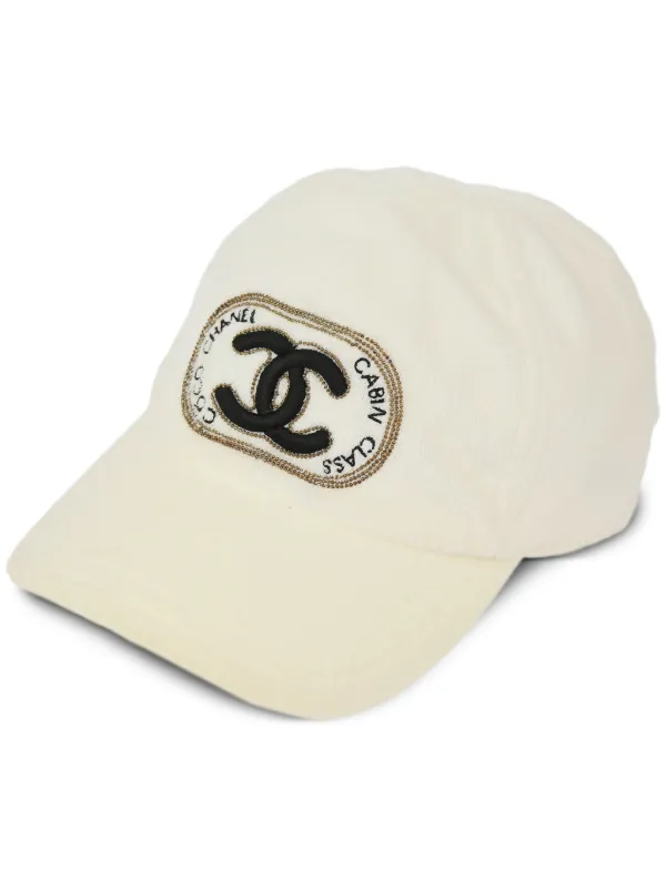 CHANEL Pre Owned 1990 2000 CC Baseball Cap White FARFETCH AM