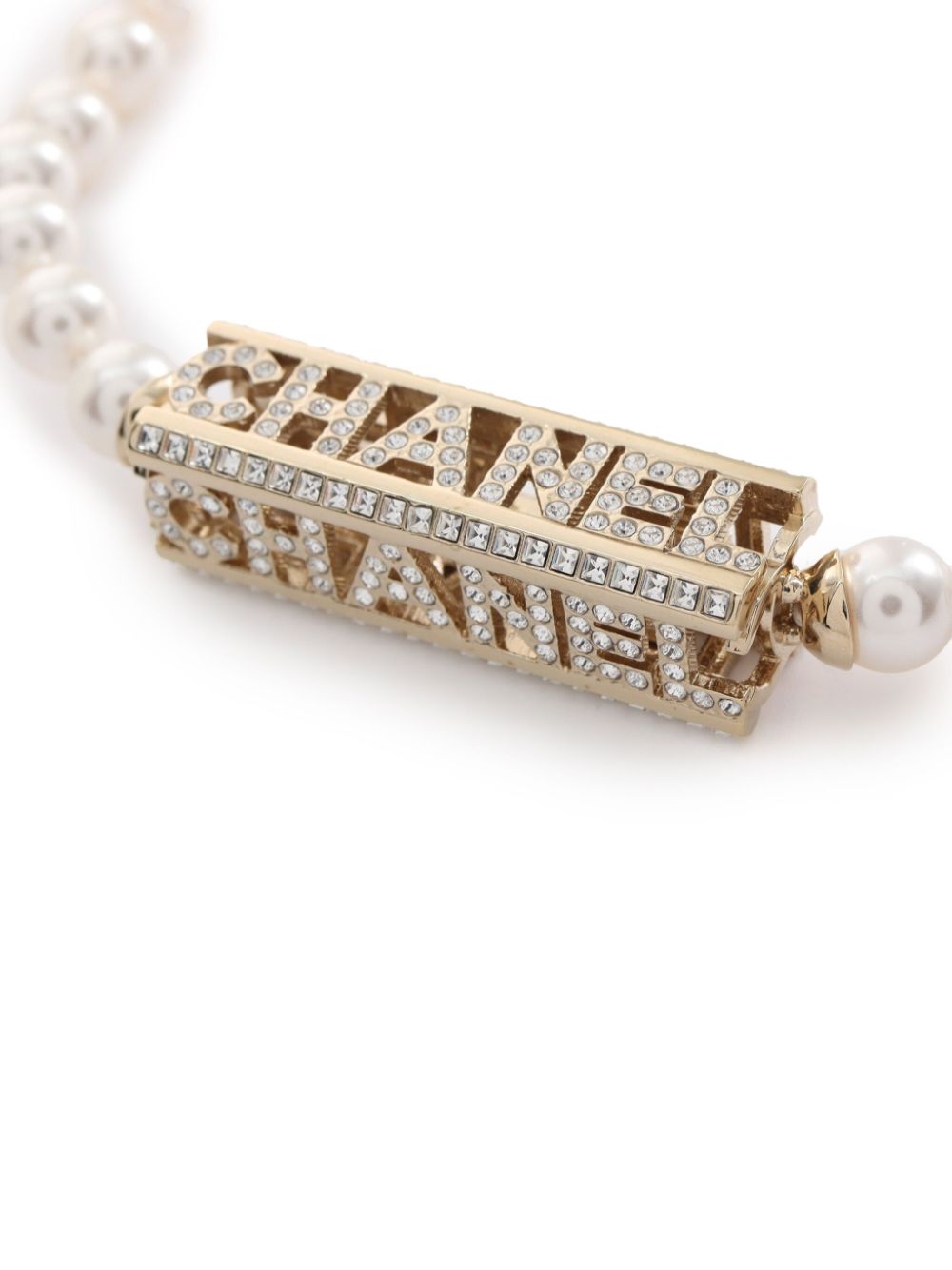 CHANEL Pre-Owned 1986-1988 halsketting met imitatieparel - Zilver