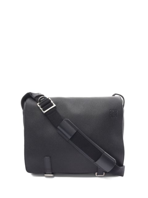 Loewe 2010s leather messenger bag Men