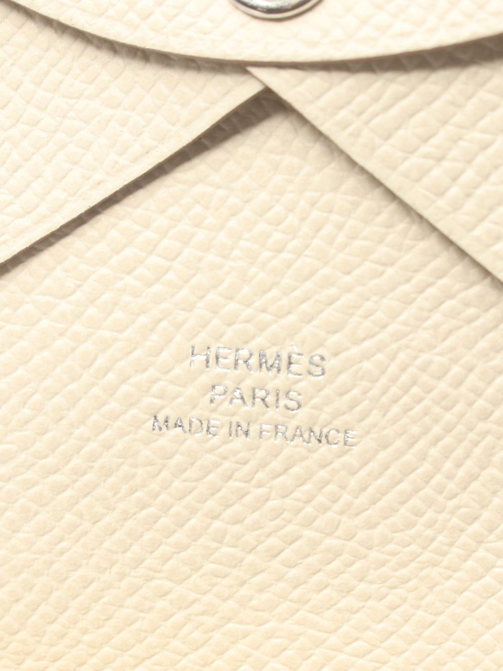 Pre-owned Hermes Calviduo Kure 零钱包（2024年典藏款） In White