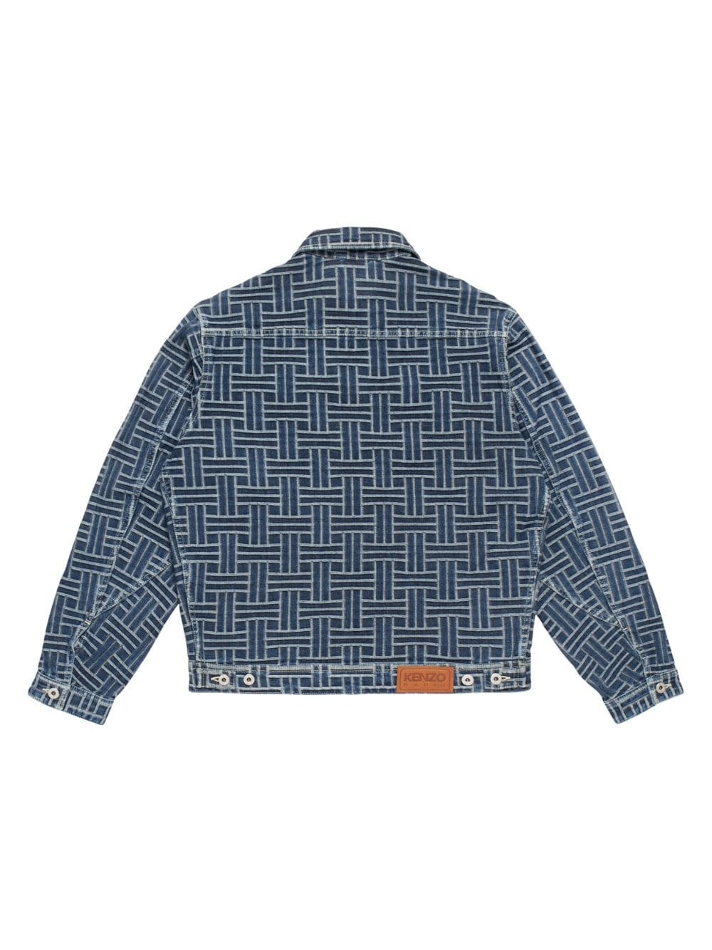 Kenzo Geweven trucket-jack - Blauw