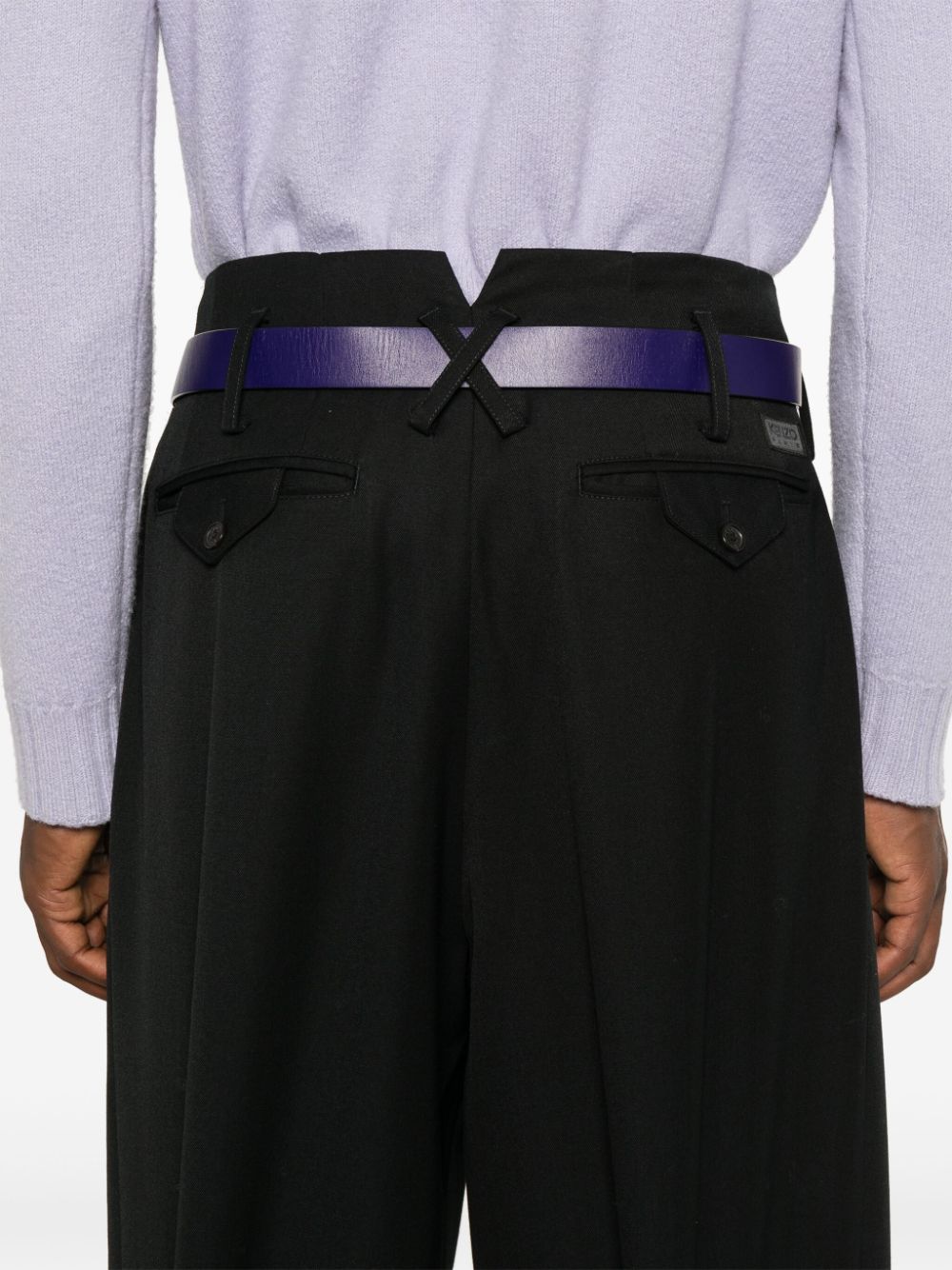 Shop Kenzo School Boy "black" Loose-fit Trousers