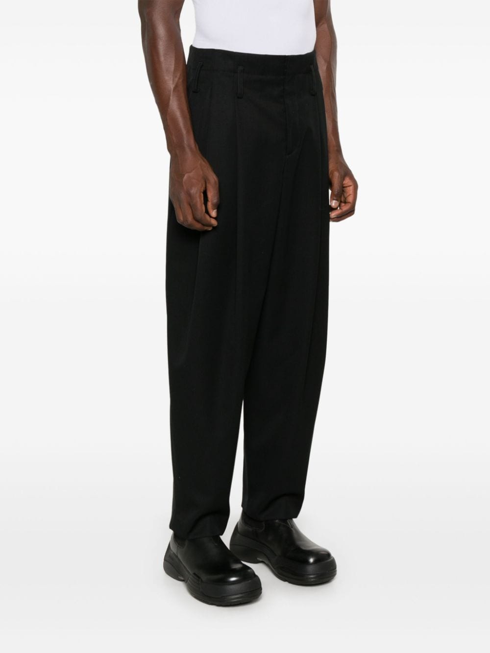 Shop Kenzo School Boy "black" Loose-fit Trousers